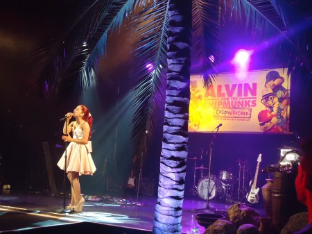 Arianna Grande Performing at the Alvin and the Chipmunks: Shipwrecked party