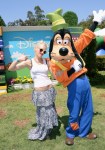 Recording artist Gwen Stefani goofs around with Goofy at the 23rd Annual A Time for Heroes Celebrity Picnic Benefiting the Elizabeth Glaser Pediatric AIDS&nbsp;Foundation