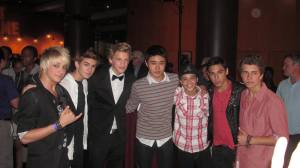 Iam5 Boy Band members, Dalton, Cole with Recording Artist, Cody Simpson, Will, Dana, Gabe and Actor Billy Unger