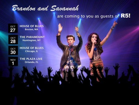 BRANDON AND SAVANNAH -  EAST COAST TOUR  as GUEST OF R5